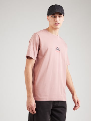 ADIDAS SPORTSWEAR Λειτουργικό μπλουζάκι 'LOUNGE PIZZA' σε ροζ