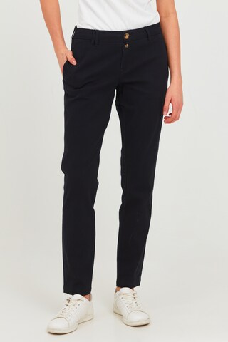 Oxmo Regular Chino Pants 'Pilar' in Black: front