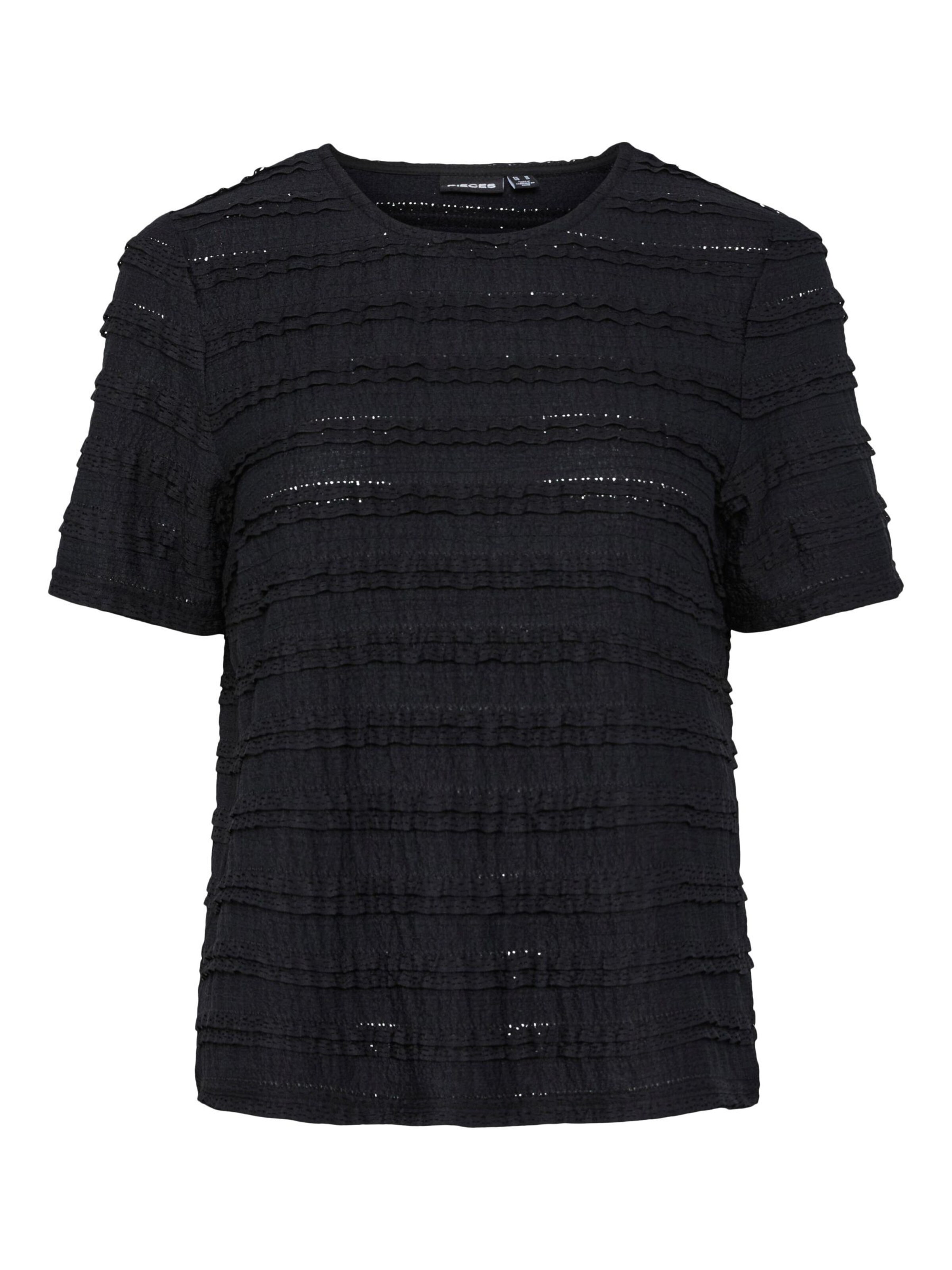 T-shirt 'PCAnine' PIECES en noir : devant