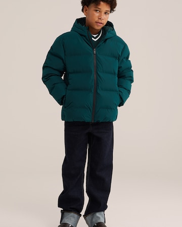 WE Fashion Winterjas in Groen