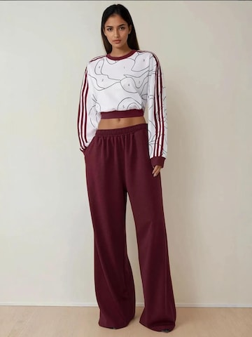 Wide Leg Pantalon Hiccup en rouge