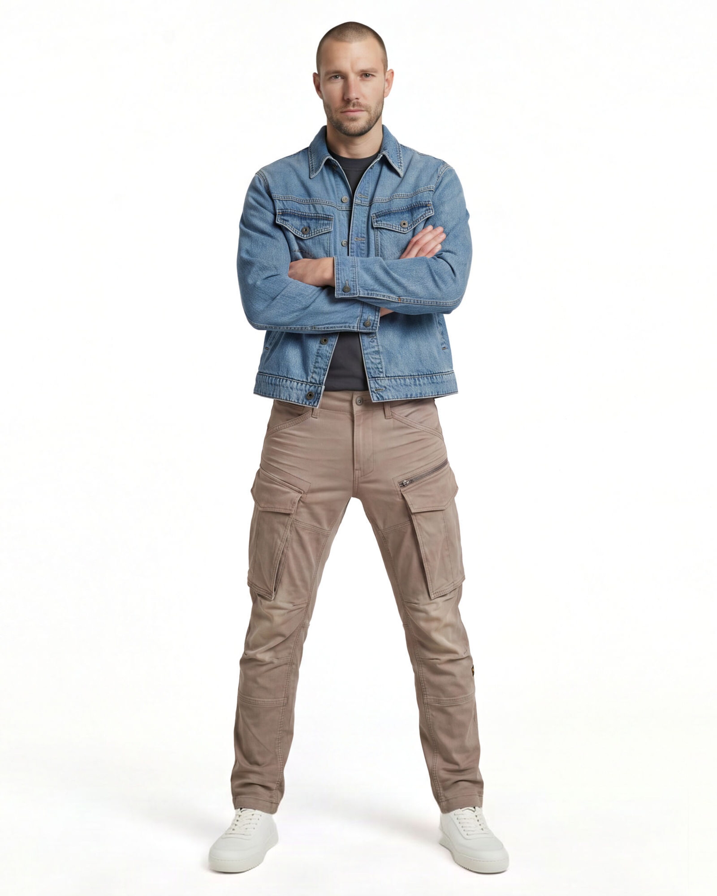 G-STAR Slimfit Cargobroek ' ' in Bruin: voorkant