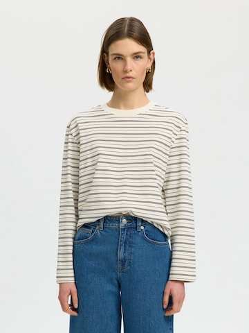 SELECTED Shirt 'SLFESSENTIAL' in Beige: front