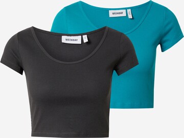 WEEKDAY T-Shirt in Blau: predná strana