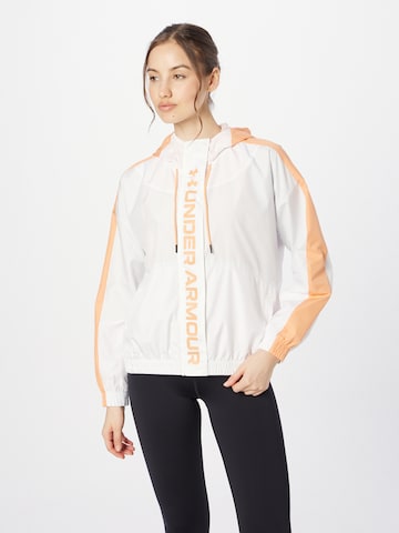 UNDER ARMOUR - Chaqueta deportiva en blanco: frente