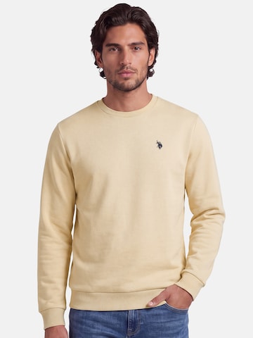 U.S. POLO ASSN. Sweatshirt in Beige: front