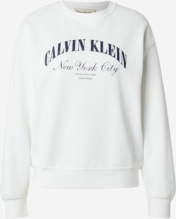 Calvin Klein Jeans Regular Collegepaita 'Varsity' värissä valkoinen: etupuoli
