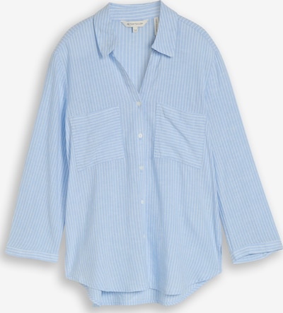 TOM TAILOR Bluse in hellblau / weiß, Produktansicht