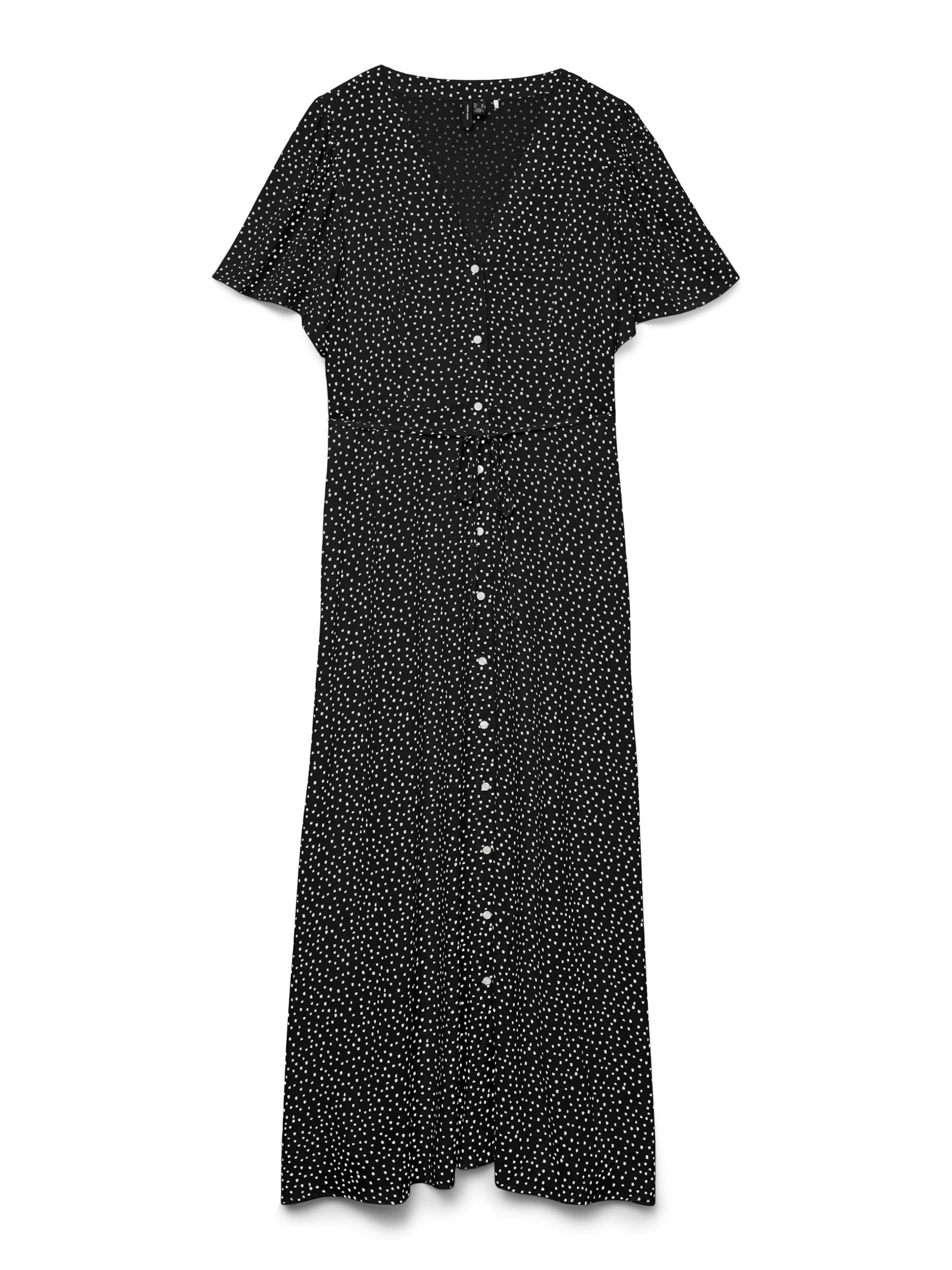 Abito camicia 'VMAlba' di VERO MODA in nero: frontale