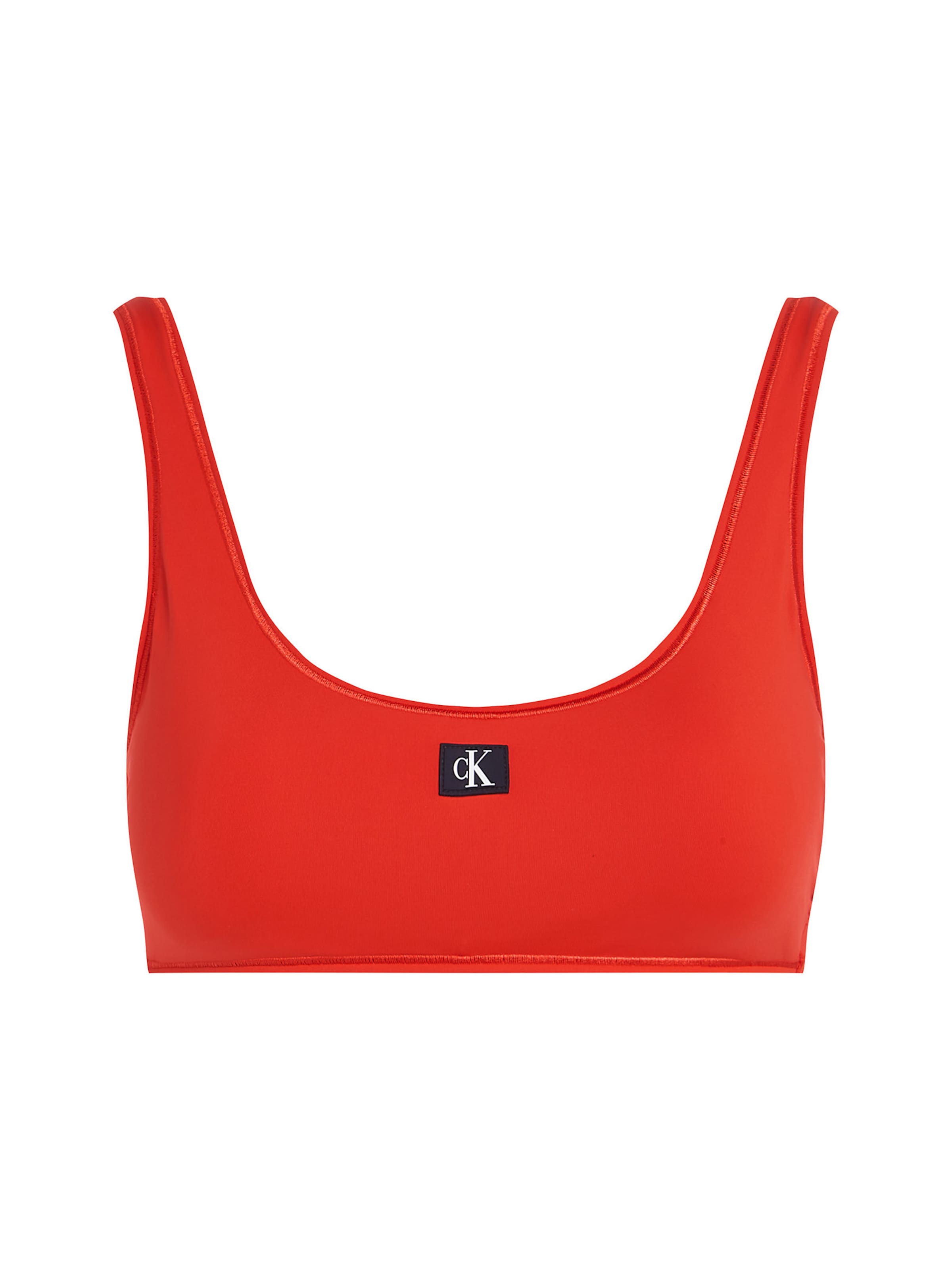 Calvin Klein Swimwear Bustier Bikinitop in Rood: voorkant
