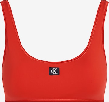 Calvin Klein Swimwear Bikinitop in Rood: voorkant
