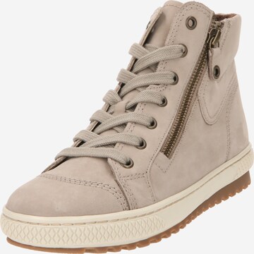 GABOR - Botines con cordones en beige: frente