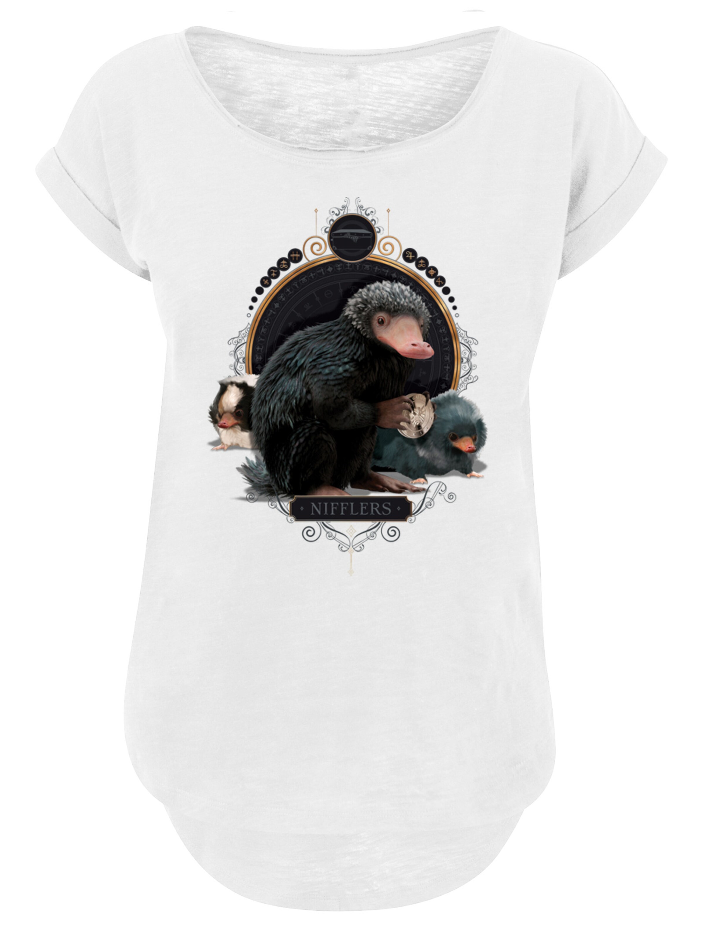F4NT4STIC Shirt 'Fantastic Beasts 2 Baby Nifflers' in White: front