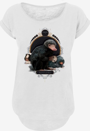 F4NT4STIC T-Shirt 'Fantastic Beasts 2 Baby Nifflers' in hellbeige / grau / schwarz / weißmeliert, Produktansicht