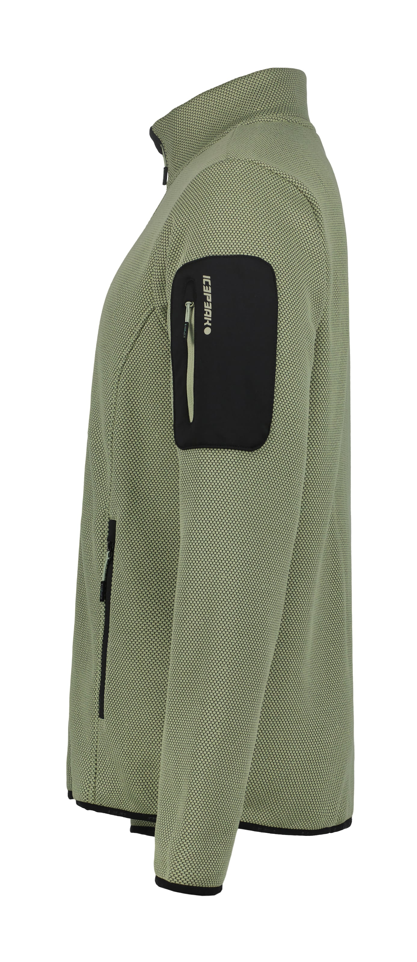 ICEPEAK Athletic Fleece Jacket 'Bredstedt' in Green