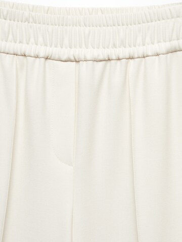 MANGO Wide leg Pressveckad byxa 'Pina' i beige