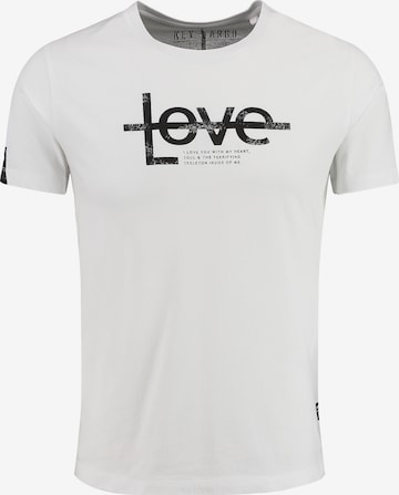 Key Largo - Camiseta 'MT LOVE YOU' en blanco: frente