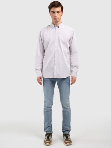 BIG STAR Regular fit Button Up Shirt ' GIBBERS ' in Grey