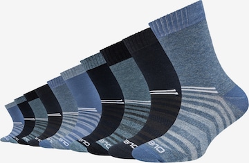 camano Socks in Blue: front