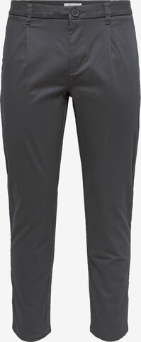 Pantalon à pince 'Cam' Only & Sons en gris : devant