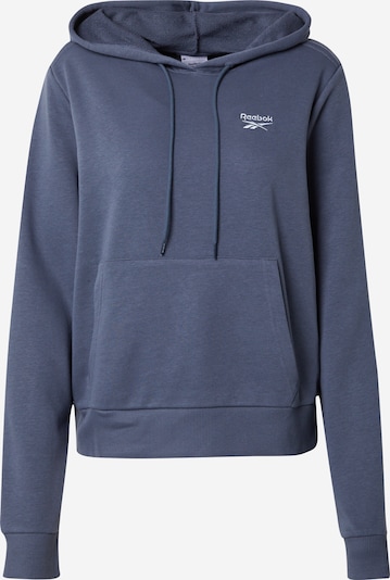 Reebok Sweat de sport 'FRENCH TERRY' en bleu-gris / blanc, Vue avec produit