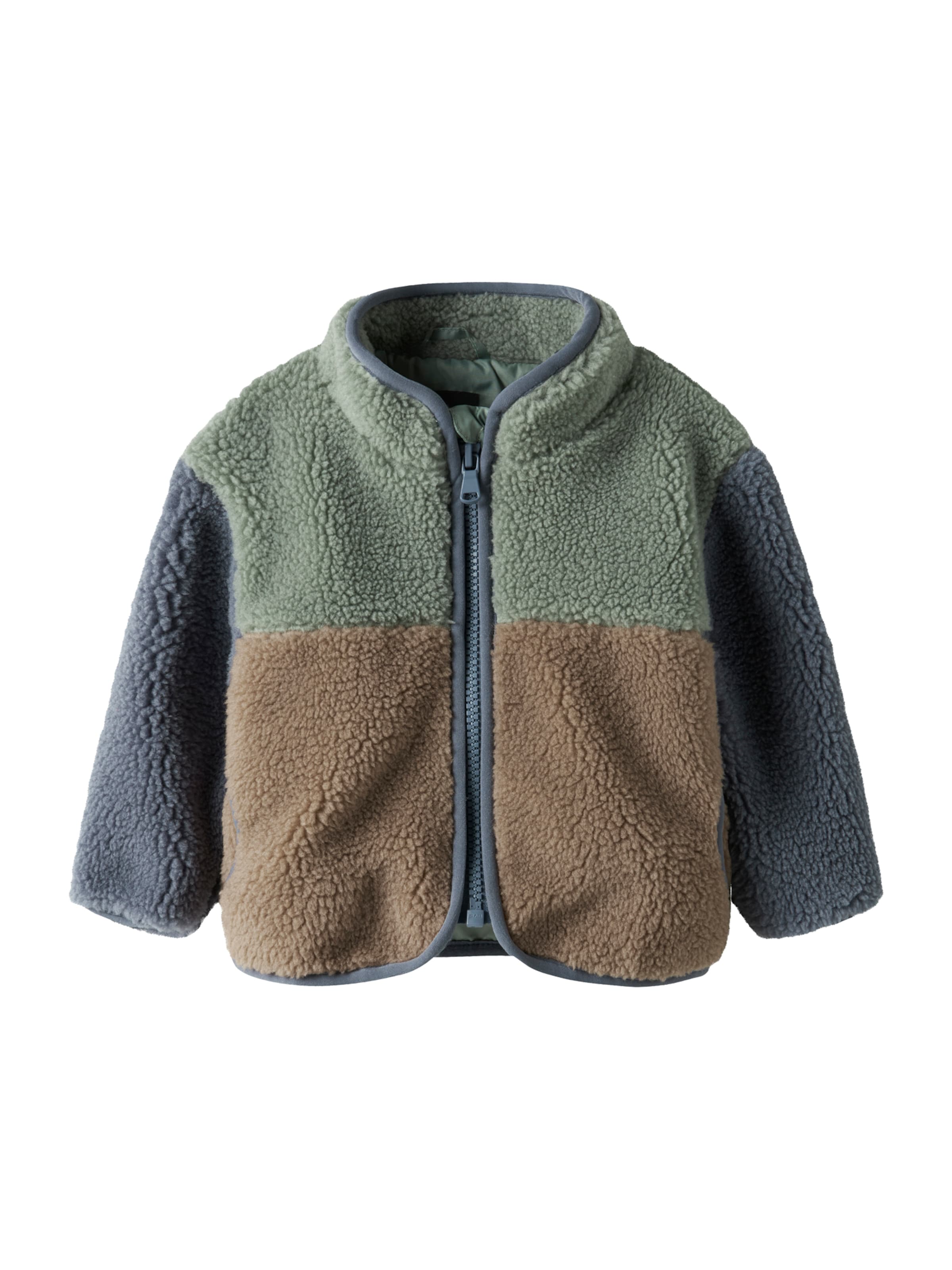 NAME IT Fleece jas 'NBMMIMBA' in Groen: voorkant