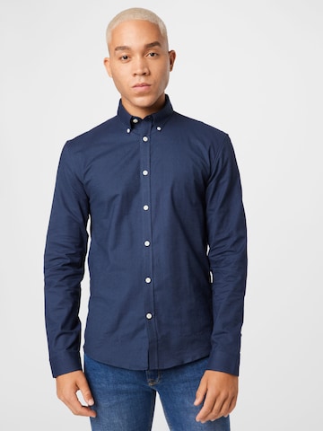 Lindbergh Slim fit Button Up Shirt in Blue: front