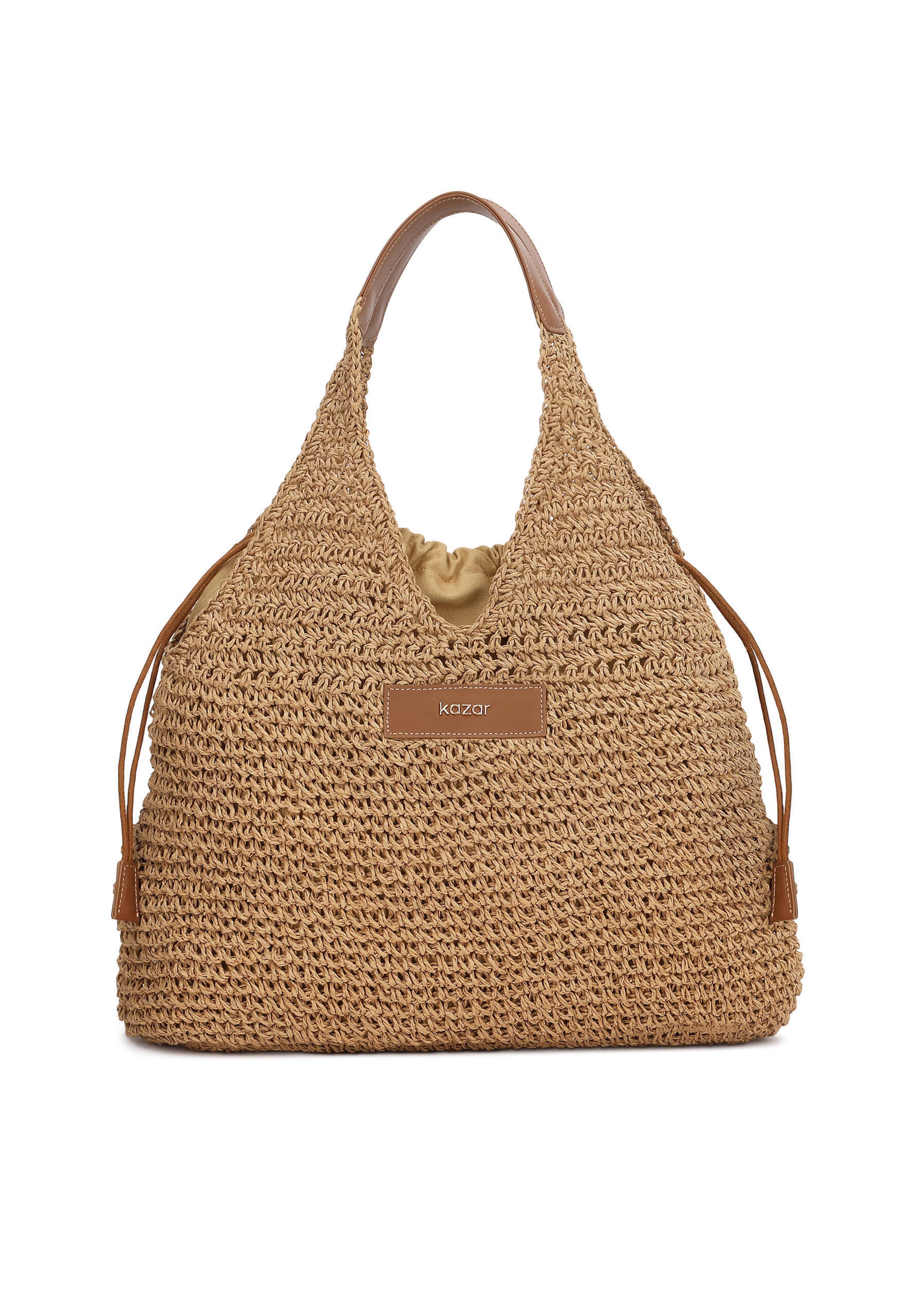 Kazar Handbag in Beige: front