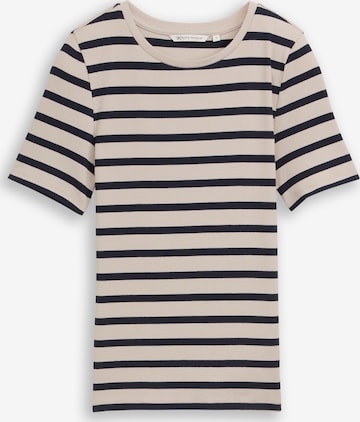 TOM TAILOR DENIM Тениска в бежово: отпред