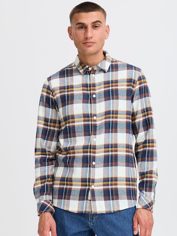 !Solid Comfort fit Button Up Shirt 'CHRIS' in Blue: front