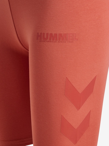 Hummel Skinny Workout Pants in Orange