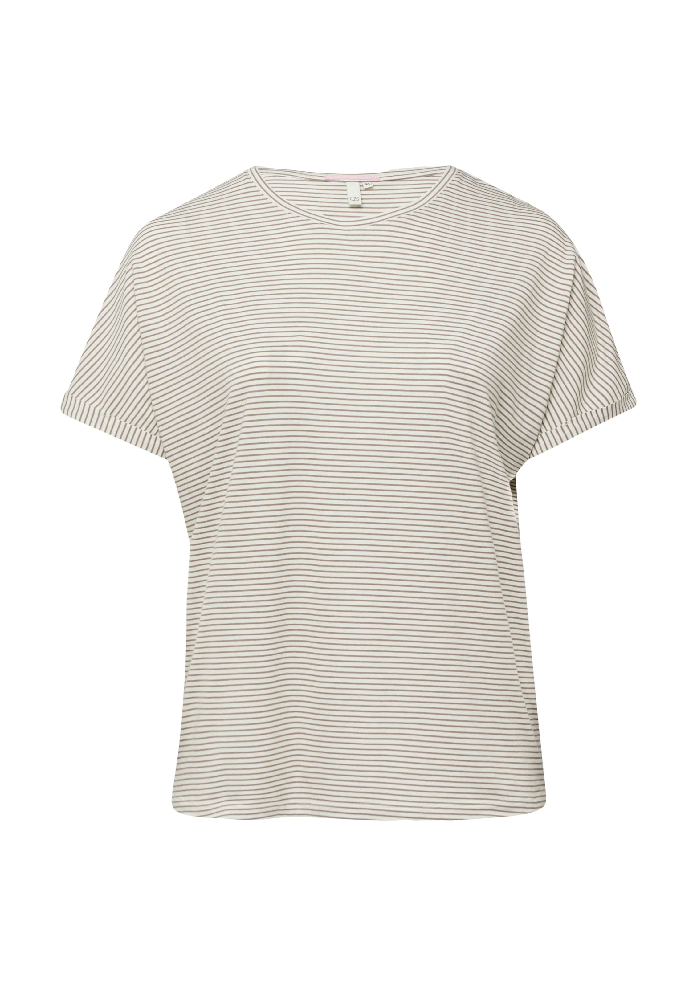 T-shirt QS en marron : devant