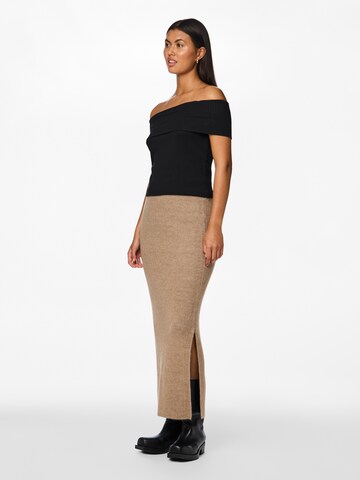 PIECES Skirt 'PCNIKO' in Brown