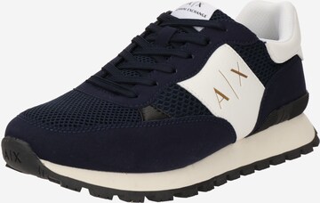 ARMANI EXCHANGE Sneakers laag in Blauw: voorkant