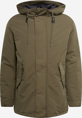 JACK & JONES Between-Seasons Parka 'DUCK' in Green: front