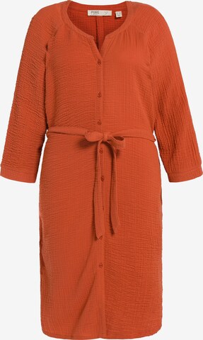 Ulla Popken Bluse  (GOTS) in Orange: predná strana