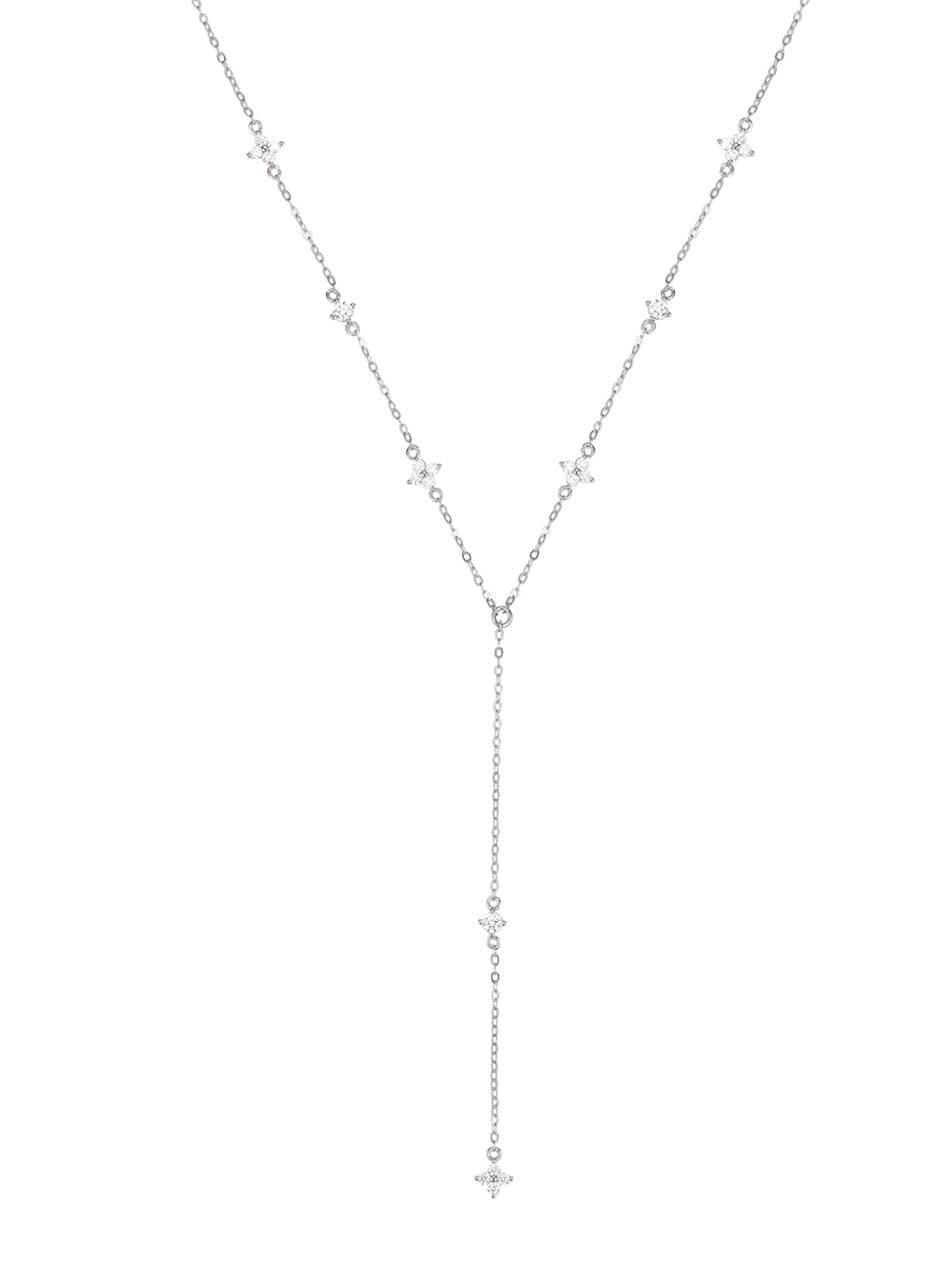Hey Happiness Kette 'Posy'‌‌‌ in Silber: Vorderseite