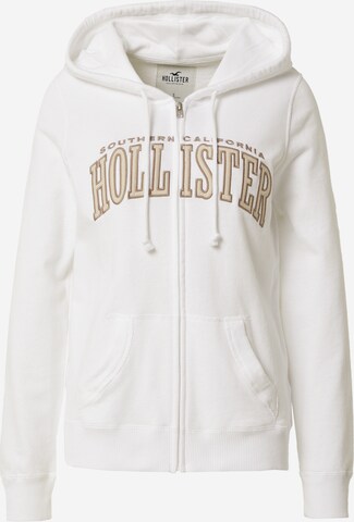 HOLLISTER Sweat jacket in White: front