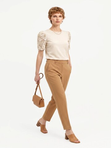 Alexa Dash Blouse in Beige