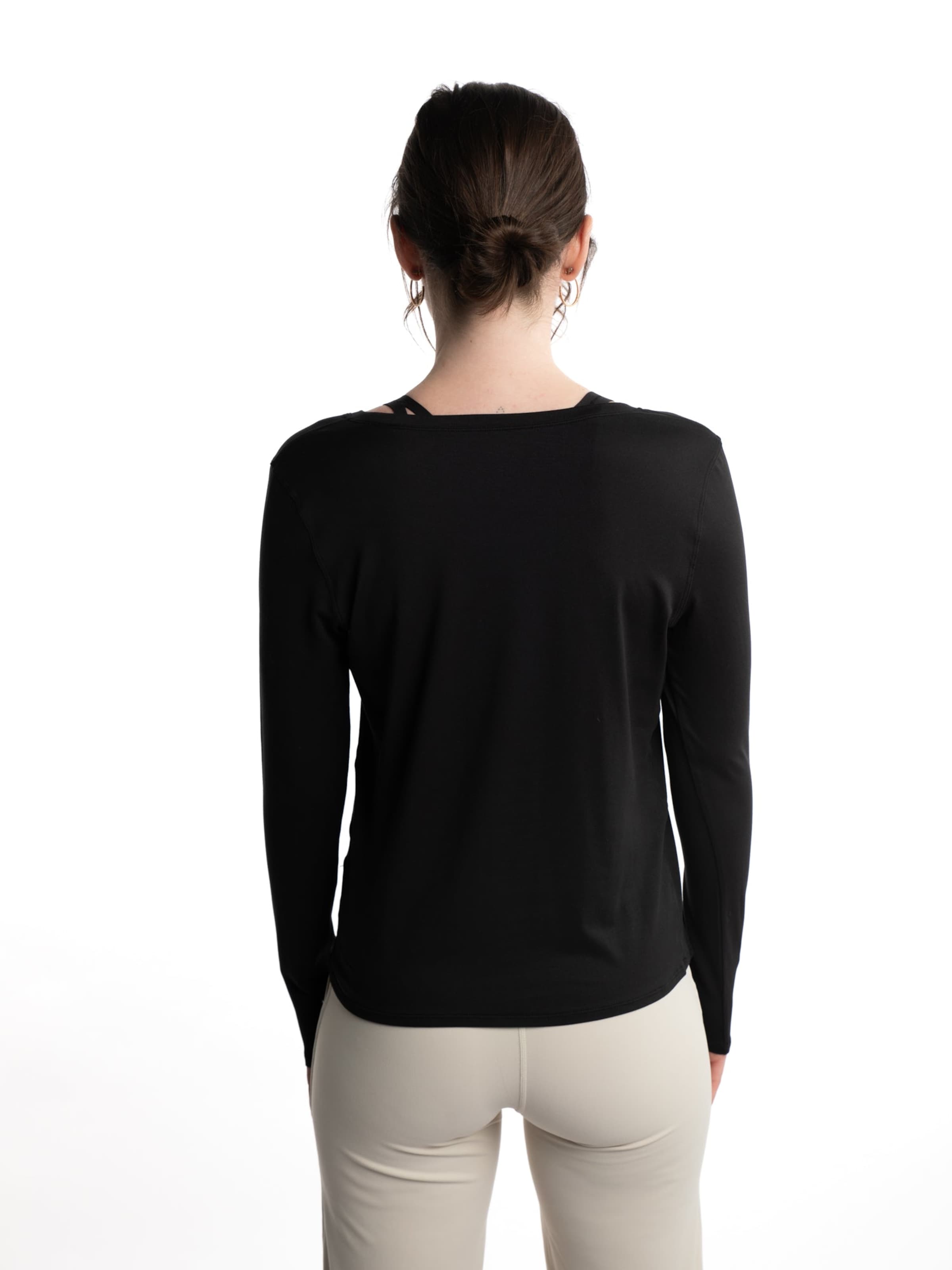 mymotus Functioneel shirt 'mymotus®, ladies longsleeve shirt, black, YW31 NOS' in Zwart