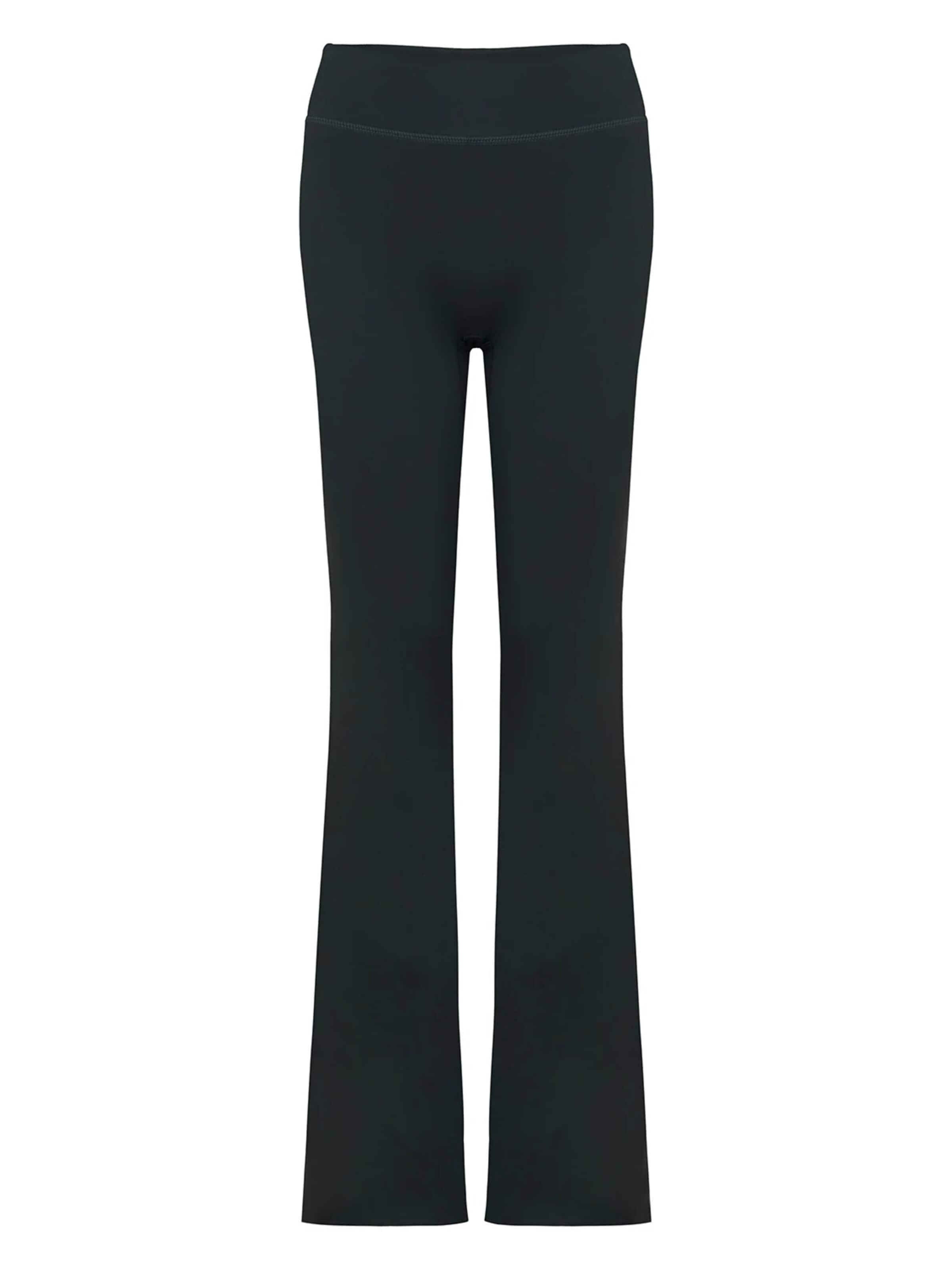 La V Flared Sportbroek 'Flared sportlegging Fleur' in Groen: voorkant
