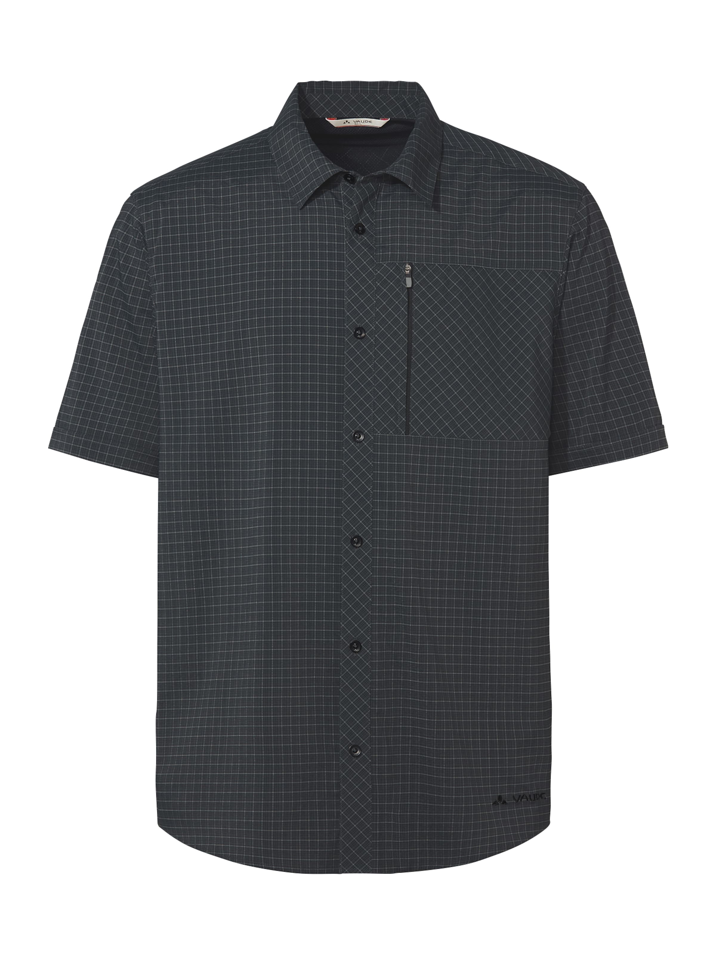 VAUDE Athletic button up shirt 'Seiland IV' in Black: front