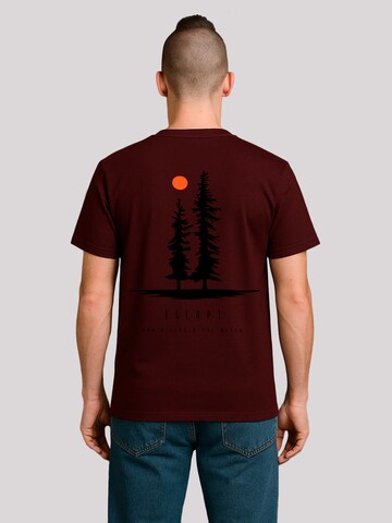 F4NT4STIC Shirt 'Escape Discover the World Pinetree' in Brown