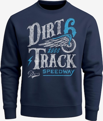 Neverless Sweatshirt 'Dirt Track' in Blue: front