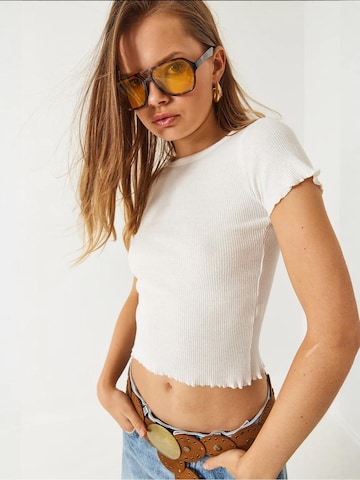 T-shirt Bianco Lucci en blanc