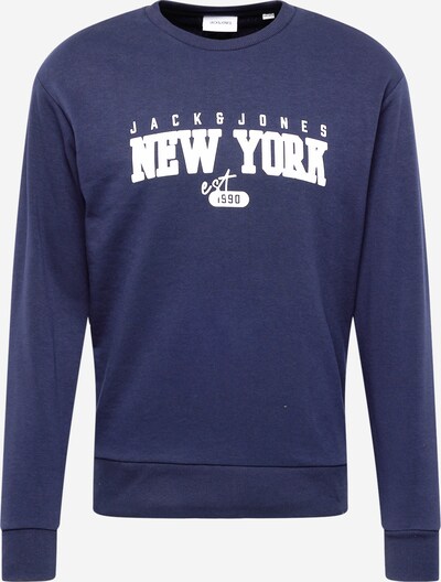 JACK & JONES Sportisks džemperis 'CORY', krāsa - tumši zils / balts, Preces skats