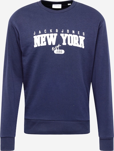 JACK & JONES Mikina 'CORY' - námornícka modrá / biela, Produkt