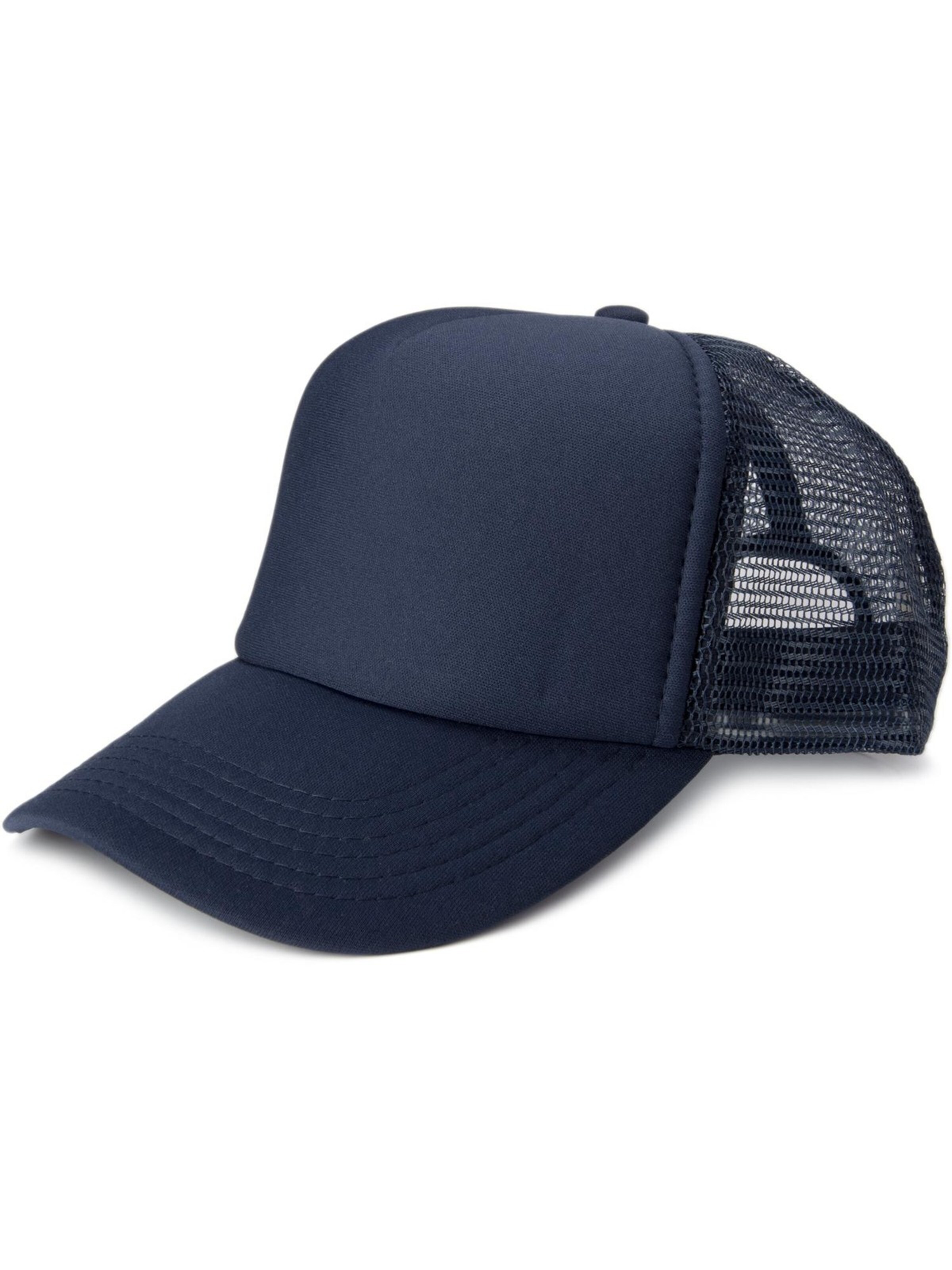 styleBREAKER Cap '5-Panel Mesh Cap'‌‌‌ in Blau: Vorderseite