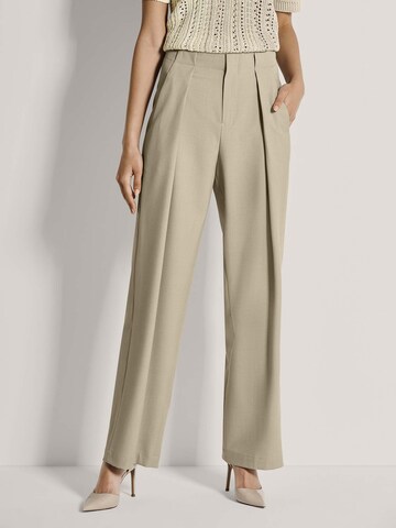 MADELEINE Wide leg Bandplooibroek in Bruin: voorkant