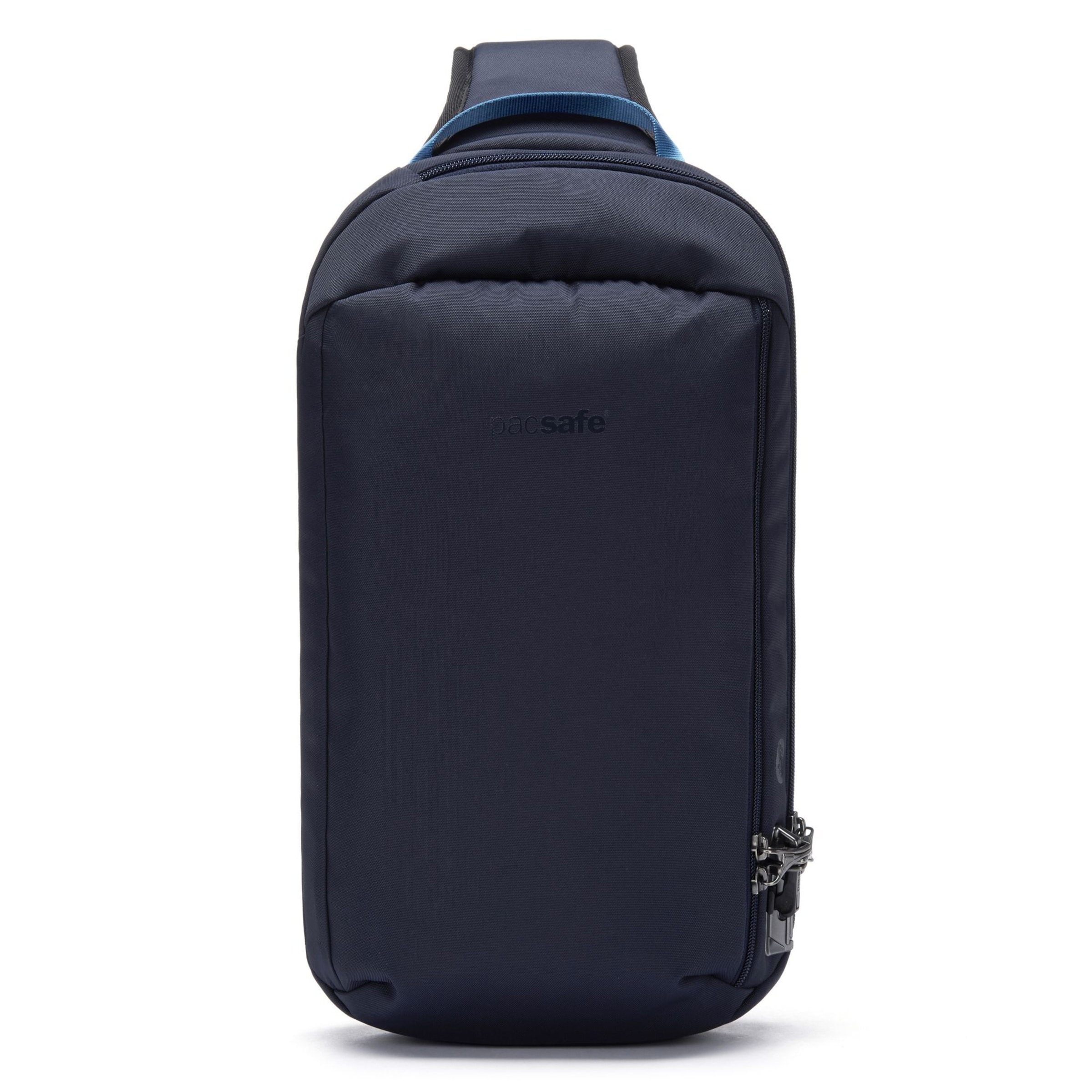 Borsa a tracolla 'Vibe 325' di Pacsafe in blu: frontale